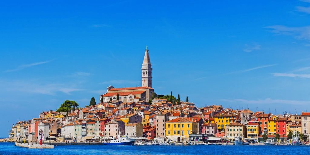 Rovinj, beautiful old town in Istria of Croatia, Europe.