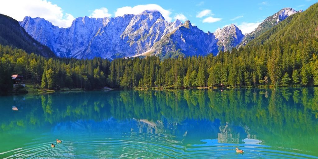 Laghi di Fusine - Weissenfelser Seen - Belopeška jezera (in the background Mangart) Summer 2015