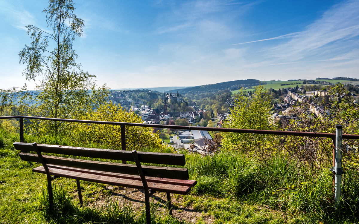Blick auf Reichenbach im Vogtland