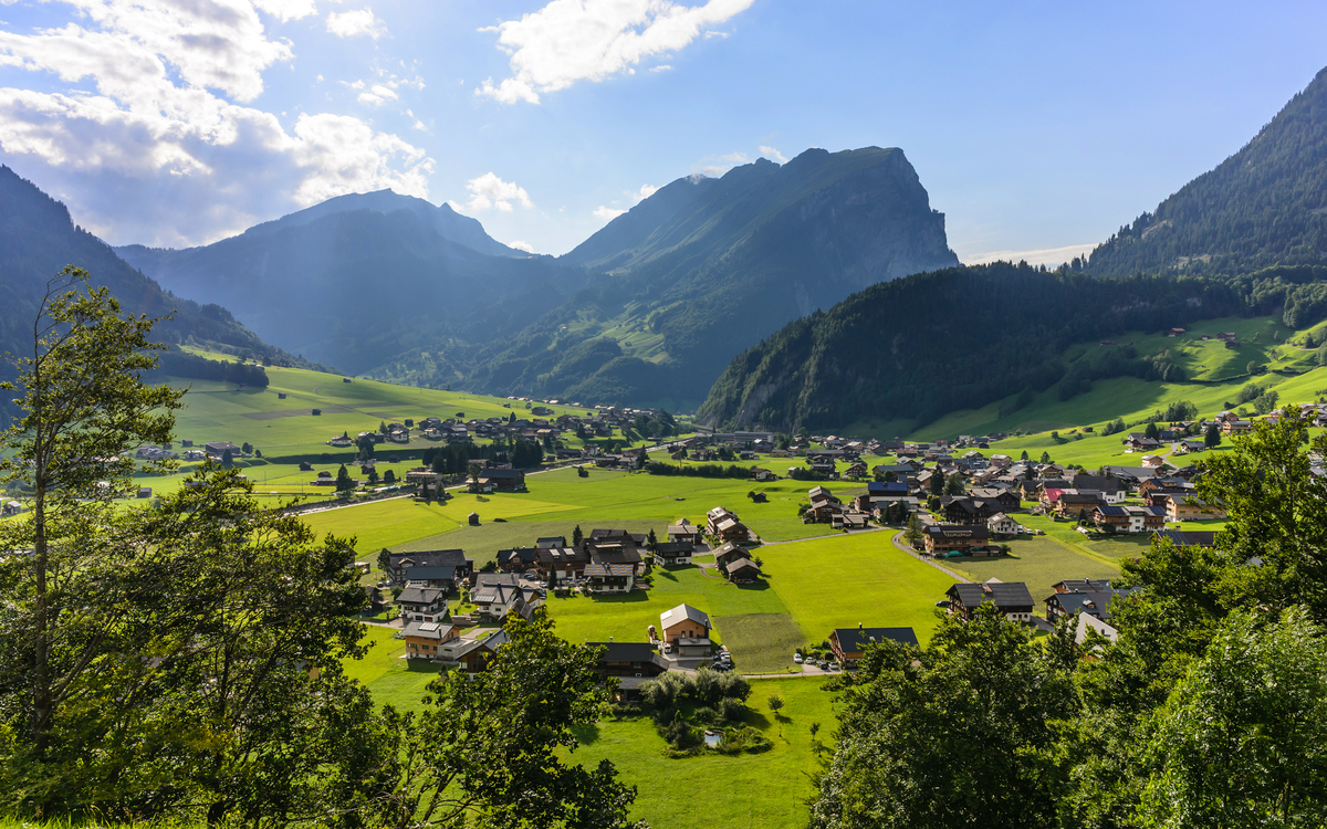 Dorf Schoppernau im Bregenzer Wald