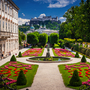 Schloss Mirabell und Salzburger Schloss im Hintergrund