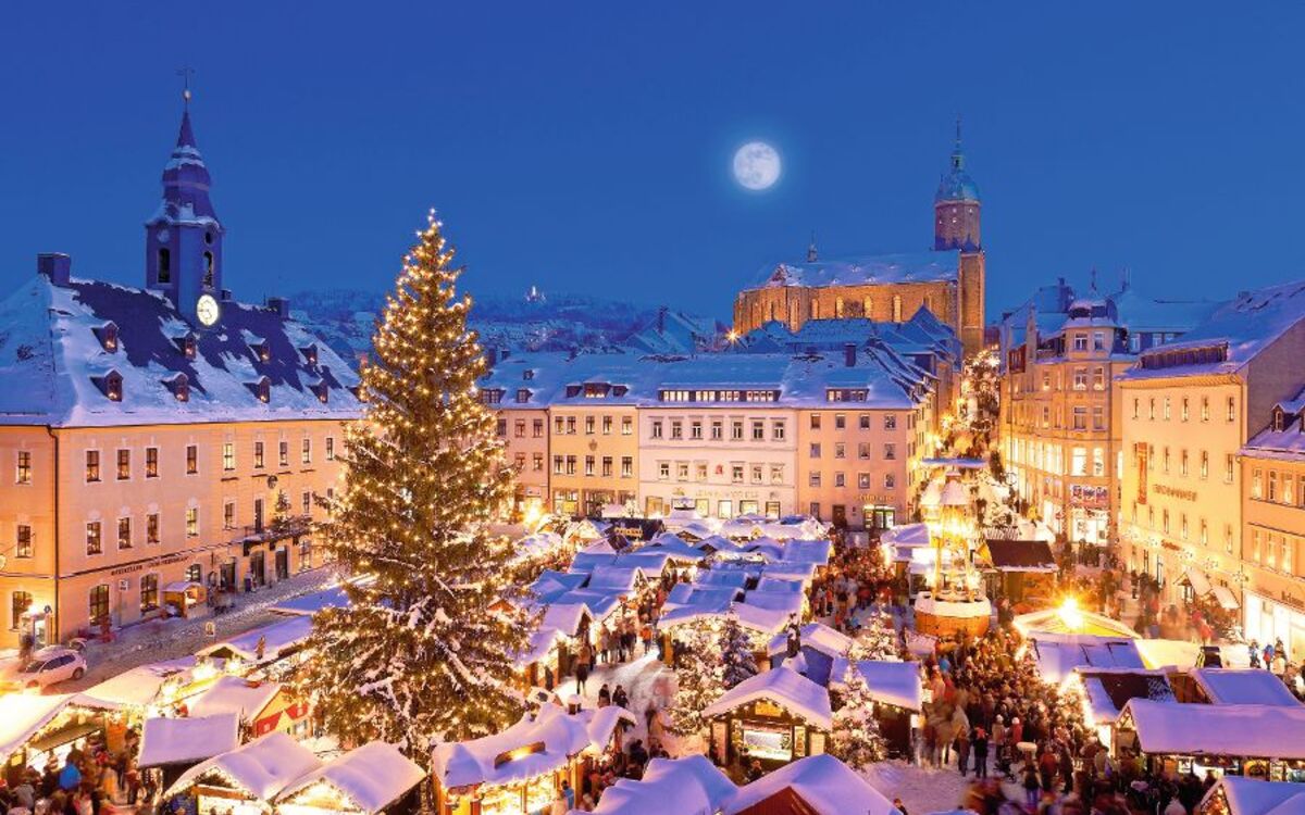 Weihnachtsmarkt in Annaberg-Buchholz im Erzgebirge