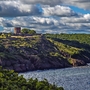 die Burgruine Hammershus auf dem nördlichen Teil von Bornholm in Dänemark